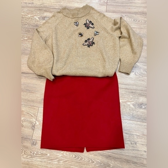 Talbots Wool Blend Classic Red Skirt - Picture 1 of 10